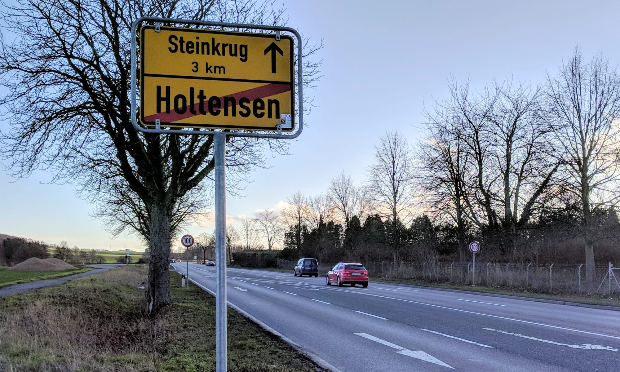 Ortsausfahrt nach der Kreuzung B217/Bredenbeckerstraße